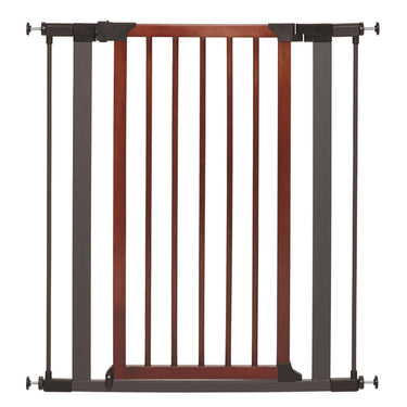 Steel Pet Gate with Decorative Wood Door - 39